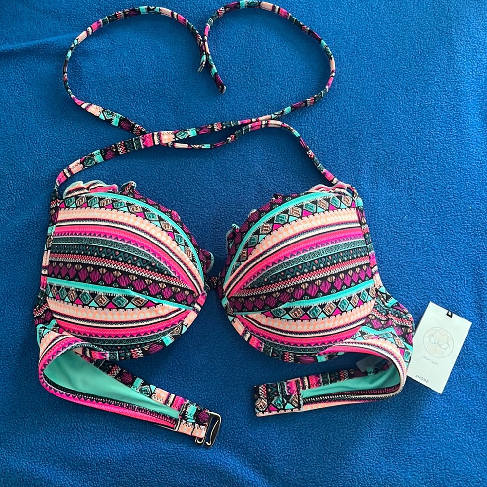 Patterned two piece bathing suit